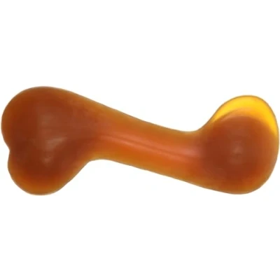 Image de Flamingo Jouet pour Chien Rubba Caoutchouc Os Brun 14x5,5x3,8cm 100% Naturel