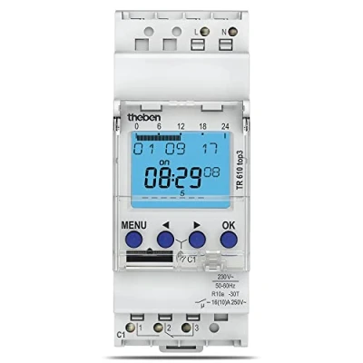 Image de Theben 6100130 TR 610 top3 I Horloge programmable digitale 1 canal Programme hebdomadaire Idéale pour les LED
