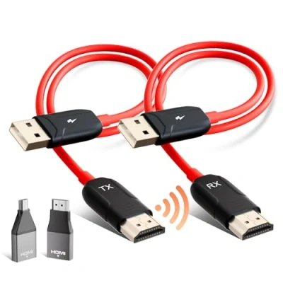 Image de HDMI sans Fil 1080P HD, Transmetteur pour Le Streaming de fichiers vidéo et Audio d&#039;un Ordinateur Portable ou PC vers Une TV HD Un projecteur, Prolongateur