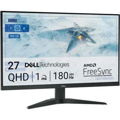 Image de Dell G2725D 27&quot; QHD (2560x1440) Écran PC Gaming, 180Hz, IPS, 1ms, AMD FreeSync, 99% sRGB, DisplayPort, 2X HDMI, Garantie 3 Ans, Noir