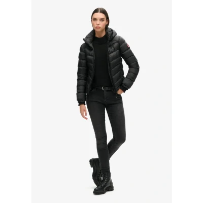Image de Doudoune Femme SUPERDRY Hooded Fuji Padded 02A Noir Polyester Fermeture éclair