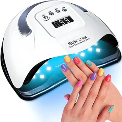 Image de Retoo Lampe UV ongles Gel 14 W Professionnel LED Sèche Rapide avec 4 Minuteries Séchoirs à et lampes Écran LCD pour Vernis Gels la Maison au Salon Blanc