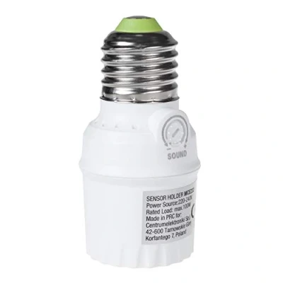 Image de Maclean MCE232 Douille de lampe avec Capteur sons E27 Plage détection l&#039;adaptateur 360 Éclairage automatique 30dB 90dB (MCE232)