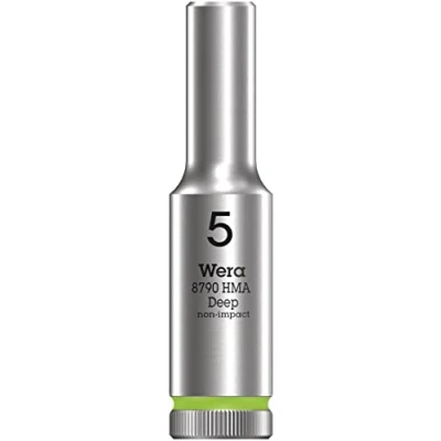 Image de Wera 05004501001 8790 HMA Deep Douille 1/4&quot;, Vert Clair, 5.0 mm