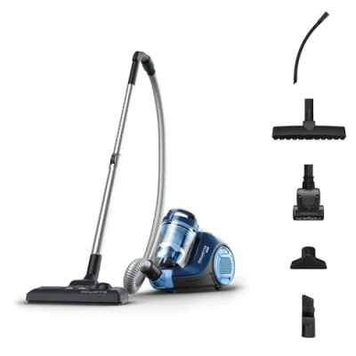 Image de Rowenta Swift Power Cyclonic Aspirateur sans sac, Puissance 900 W max, Compact, Haute filtration, Nombreux accessoires RO2981EA, Bleu, Única