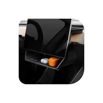 Image de Spigen Tesla Model Y 3 (2021 2023) Sous Écran Plateau de Rangement pour Console Centrale Organisateur Accessoires Intérieurs, Stockage Intelligent Édition Carbone