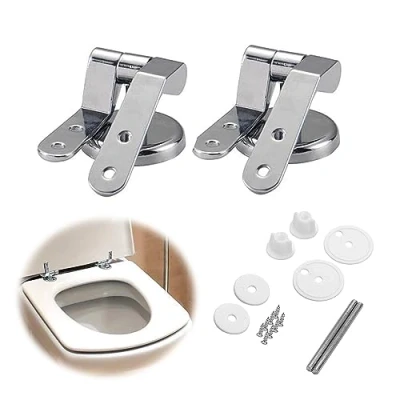 Image de Charniere Abattant WC Fixations Remplacement Siège Charnière Convient à Toutes Sortes de Styles Toilettes Tels,WC Fixations,Montage Facile
