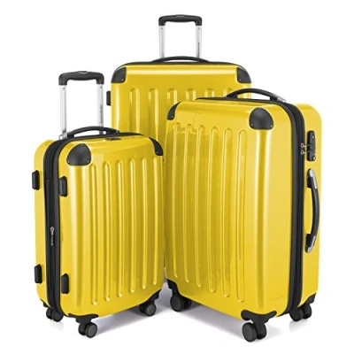 Image de HAUPTSTADTKOFFER Alex Ensemble de 3 Valises Rigides Jaune Brillant, TSA, (S, M &amp; L), 235 litres