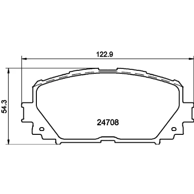 Image de HELLA 8DB 355 013 901 Jeu de plaquettes frein non préparé pour indicateur d&#039;usure TOYOTA: Yaris II 3/5 portes, III Verso S