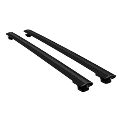 Image de ipqi Compatible avec Dacia Jogger 2021 2025 BASIC Model Universel Barres de Toit Railing Porte Bagages Voiture Noir Aluminium 2