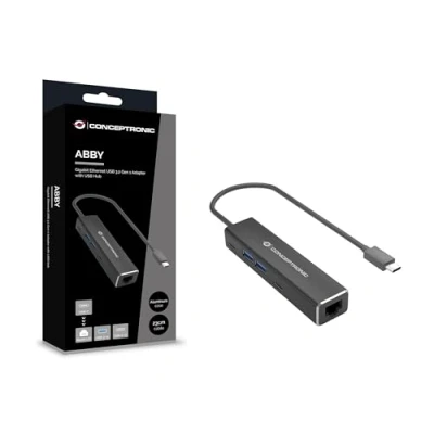 Image de Conceptronic ABBY13B station d&#039;accueil Avec fil USB 3.2 Gen 1 (3.1 1) Type C Gris Neuf