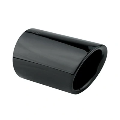 Image de L&amp;P A293 Embout Echappement noir inox en acier inoxydable poli compatible Avec A1 8X A3 8P 8V et VW Golf 6 7 Polo 6R Beetle 5C d&#039;échappement tuyau de 65mm