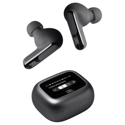 Image de JBL Live Beam 3, Écouteurs sans fil avec oreillettes, Bluetooth, jusqu&#039;à 48 h d&#039;autonomie, Réduction de Bruit Active, son haute fidélité Signature, étanches à l&#039;eau IP55, noir