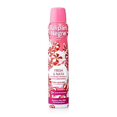 Image de Tulipan noir, Déodorant spray Baiser fraise et crème, Transpiration contrôlée, 200 ml