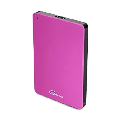 Image de Sonnics 1 to Rose Disque Dur Externe Portable USB 3.0 Super Rapide Vitesse de Transfert pour Une Utilisation avec Un PC Windows, Mac, Xbox One et PS4