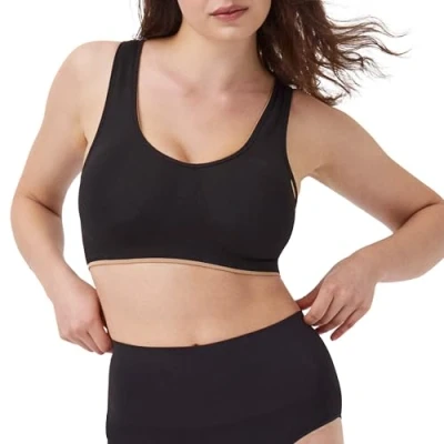 Image de SPANX Breast of Both Worlds Soutien Gorge Confortable Réversible, Black &amp; Barely, XL