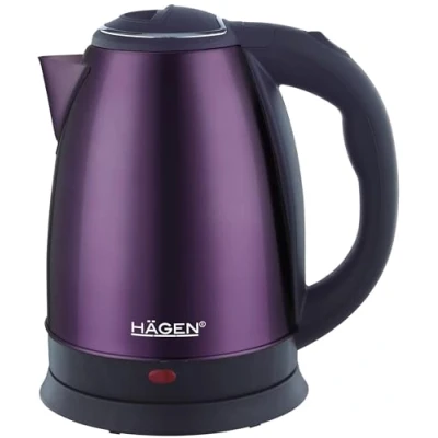 Image de Hagen Bouilloire Electrique Compacte Inox, Design Elegant, Base 360, Capacité 1,8L, Puissance 1500W HA5525 Violet