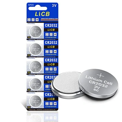 Image de LiCB CR2032 Lot de 5 piles au lithium 3 V (CR 2032 / DL2032 ECR2032/) pour cartes mères informatiques, télécommandes, lampes LED, glucomètres, jouets, clé voiture, etc.