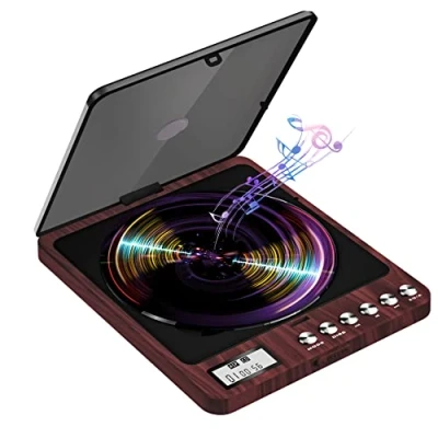 Image de Lecteur CD Portable avec Haut parleurs et Batterie Lithium Intégré 2000mAh, HiFi, Baladeur Walkman Casque, Fonction Anti Choc écran LCD pour Voiture Adultes, étudiants, Enfants
