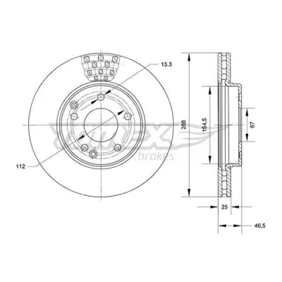 Image de Disque de frein TOMEX Brakes TX 71 06