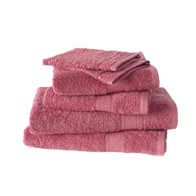 Image de de Witte Lietaer 199814 Set 2 Gants + Serviettes 50 x 100 cm Draps Douche 70 140 Coton Fuchsia