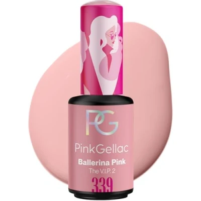 Image de Pink Gellac Vernis Semi Permanent UV 339 Ballerina 8 ml Gel Rose Pour 14 Jours Polish Facile à Utiliser de Qualité Salon Enlever