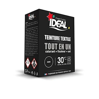 Image de IDEAL Teinture Tissus Poudre Tout En 1 Maxi Noir 350G Lot De 3