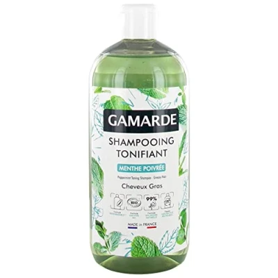 Image de Gamarde Shampoing Tonifiant Menthe Poivrée Cheveux Gras Bio 500 ml
