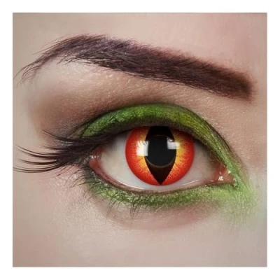 Image de lentilles de contact aricona rouges Halloween yeux chat colorées sans force correction
