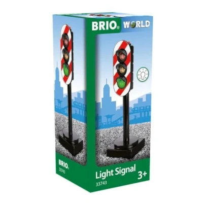 Image de BRIO World 33743 Feux tricolores lumineux Accessoire pour circuit de train en bois et voiture Fonction lumineuse Jouet mixte à partir 3 ans