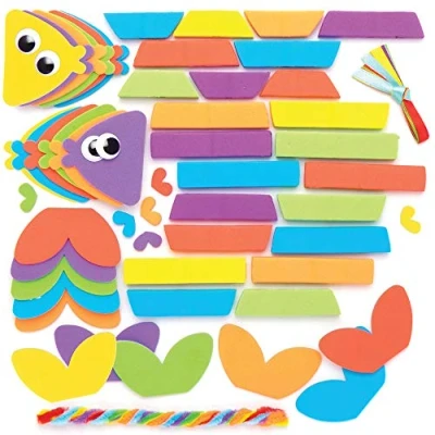 Image de Baker Ross Poissons en mousse à assembler (Paquet de 6) Loisirs créatifs thème pour enfants