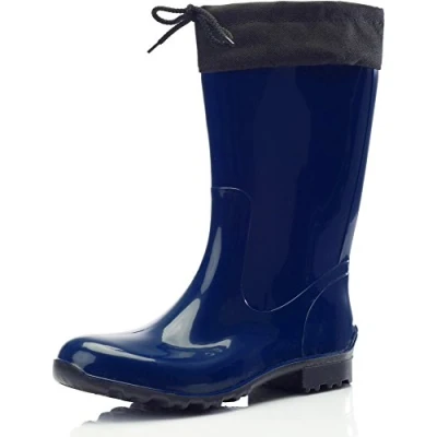 Image de Ladeheid Bottes de Pluie Femme LA 968(Bleu Foncé/Noir, 36 EU)
