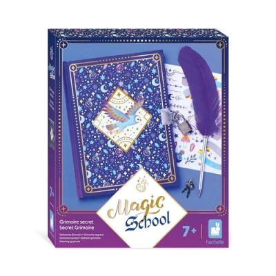 Image de Janod Magic School Carnet Secret Journal Intime pour Enfant Kit de Loisirs Créatifs Grimoire avec Stylo en forme Plume Univers la Magie Activité Manuelle 7 Ans et + J09110