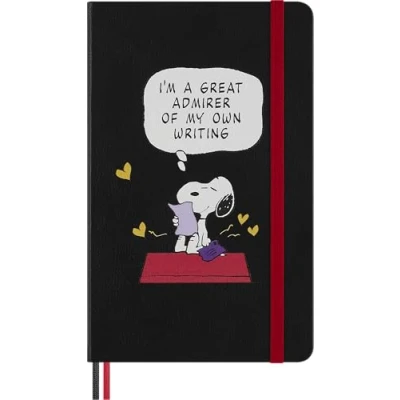 Image de Moleskine Peanuts Carnet à Lignes, Cahier de Notes Design Snoopy avec Couverture Rigide, Marque page et Autocollants Thème, Format Large 13 x 21 cm