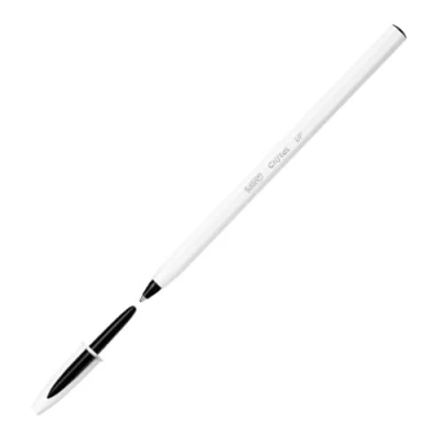 Image de BIC Cristal Up Stylos Bille Pointe Moyenne (1,2 mm) Noir, Boîte de 20