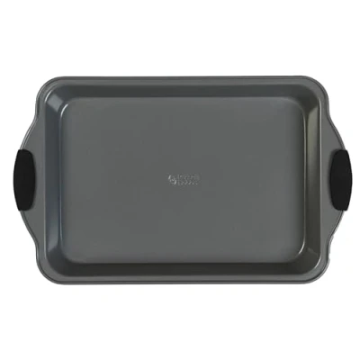 Image de Russell Hobbs RH01969EU Pearlised Plaque à Rôtir avec Poignées Antidérapantes en Silicone, Plat Four Rectangulaire, anti adhésif Acier au Carbone, 40cm, Sans PFOA, Passe Jusqu&#039;à 200C