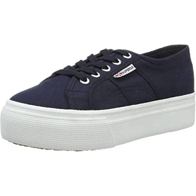 Image de Superga Femme 2790acotw Linea Up And Down Chaussures de Gymnastique, Bleu Navy Fwhite F43, 41 EU
