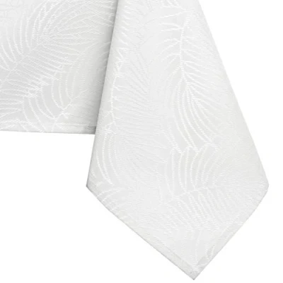 Image de AmeliaHome Nappe de Table Effet Lotus déperlant Polyester Blanc Gaia 40x40 cm