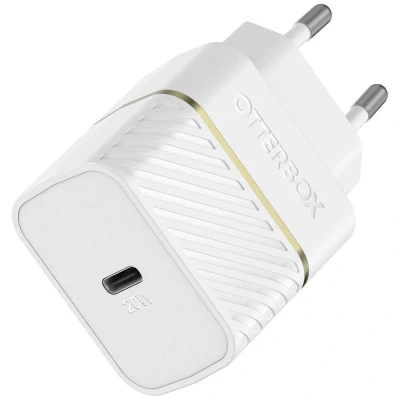 Image de Otterbox Chargeur Mural USB C PD 20 W, Rapide pour Smartphone et Tablette, testé Contre Les Chutes, Robuste, Ultra Durable, Blanc, livré sans Emballage