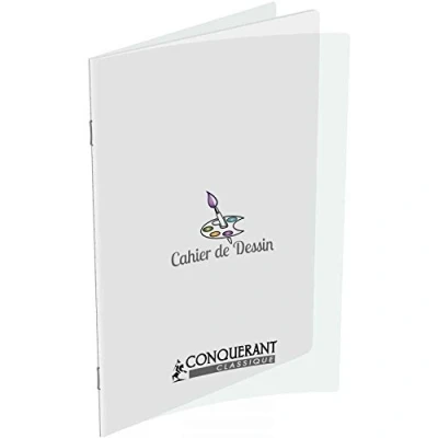 Image de Conquérant 48864 Cahier Classique Papier Dessin Couverture Polypropylène Transparente A5+ Vert