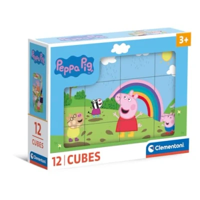 Image de Clementoni Peppa Pig 12 Pièces Cube Supercolor, Puzzle pour Enfants 3 5 Ans, Fabriqué en Italie, 41195, Multicolor