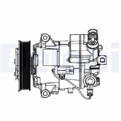 Image de DELPHI TSP0155948 compresseur De Climatisation 6CVC PAG 46 avec huile OPEL: Astra J 5 portes, Insignia A Sports Tourer