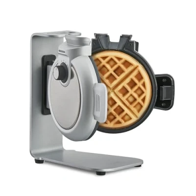 Image de CASO WaffleUp gaufrier vertical pour des gaufres belges parfaites, 5 niveaux de brunissage au choix, double revêtement antiadhésif, pas d&#039;excédent pâte, acier inoxydable