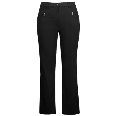 Image de Ulla Popken Basic Stretch MONY Kleurecht Licht SMAL Toelopend Pantalon classique, Femme, Taille: 52, Schwarz