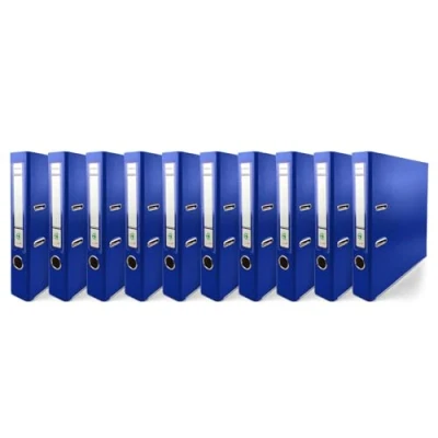 Image de Netuno 10x classeur à anneaux bleu A4 mécanisme 2 5cm plastique éco d&#039;école pour documents de format levier bureau maison
