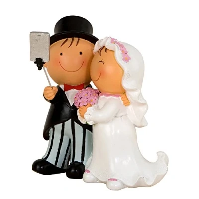 Image de Mopec Pit&amp;Pita Figurine en résine pour gâteaux Blanc/Noir 13,5 x 17 19,2 cm