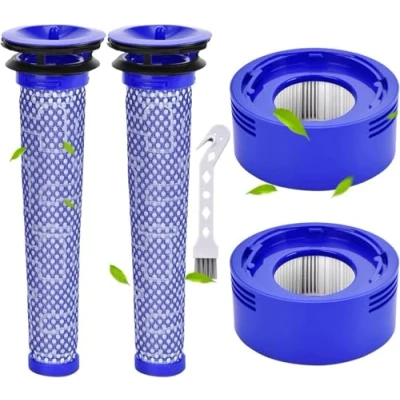 Image de Rebirthcare V7 V8 filtres pour Dyson SV10 SV11 Animal Plus Extra Absolute Motorhead Filtre, 2 Post HEPA et pré filtres, remplacez Les pièces 965661 01 967478