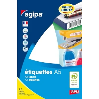 Image de APLI 114012 Etui de 512 étiquettes blanches multi usage 24x33,5 mm