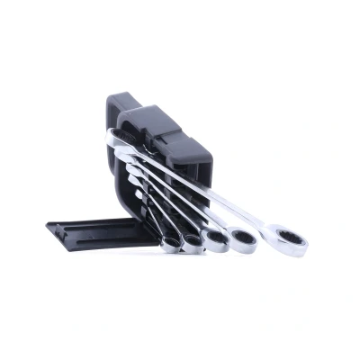 Image de YATO YT 5038 Kit de clés polygonales doubles à cliquets 72 E8xE9, E10xE11, E12xE13, E14xE15, E17xE19 5 avec fonction crantage Acier chrome vanadium