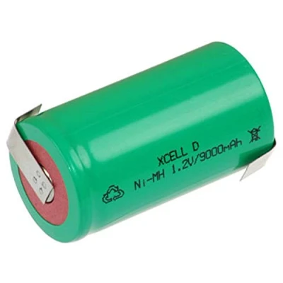Image de XCell Batterie Mono D 9000 mAh / 1,2 V NIMH avec cosse à souder Z Cellule de marque haute performance qualité industrielle